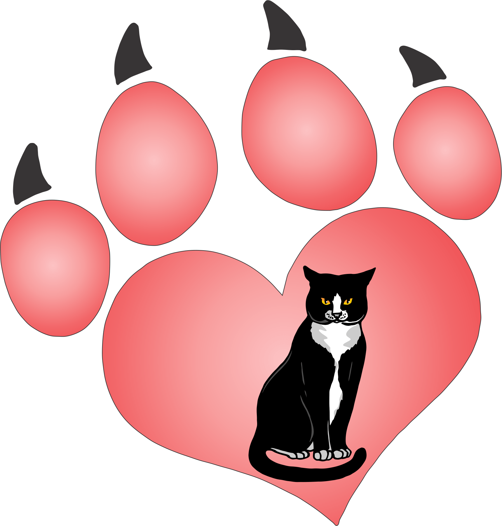 cat paw decal 134